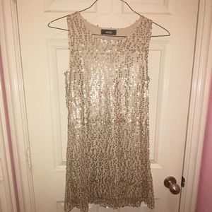 Gold Sequin Dress - Size Small
